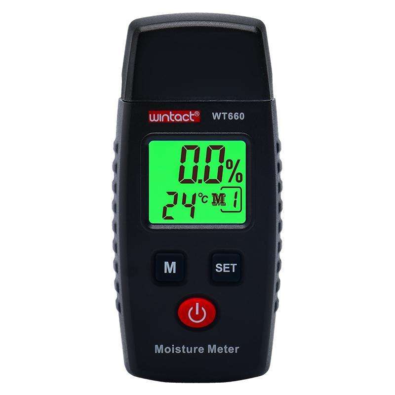 Wintact WT660 Probe Type Wood Moisture Digital Meter(Black)