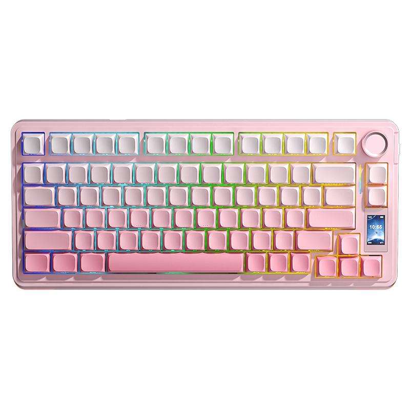 AULA S75 Pro 80 Keys wired/2.4G/Bluetooth Three Model Customizable Gradient Mechanical Keyboard(Side