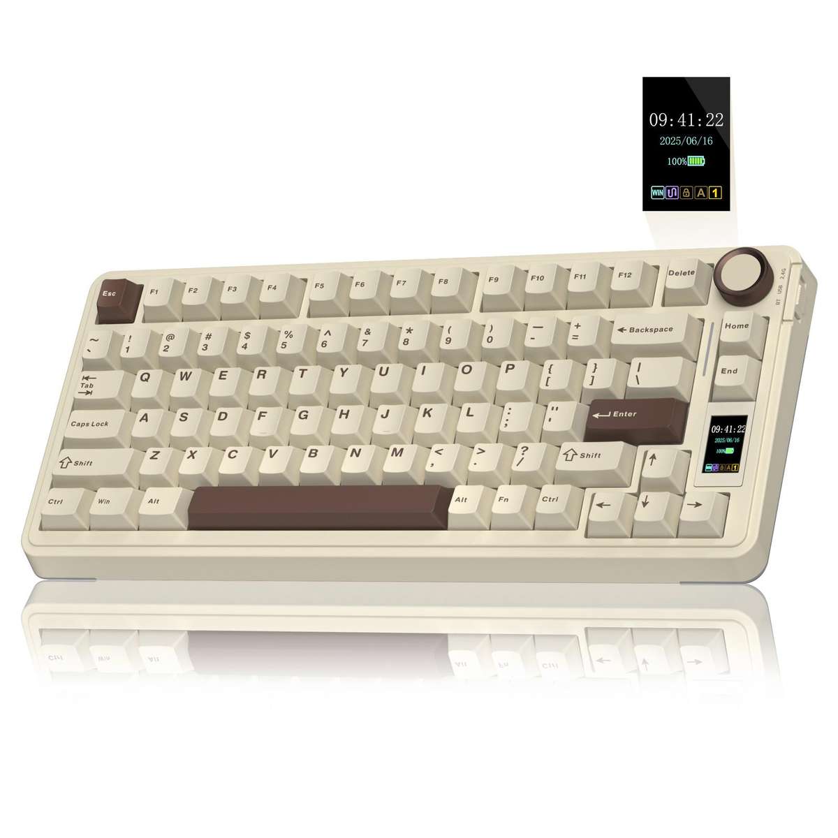 AULA S75 Pro 80 Keys wired/2.4G/Bluetooth Three Model Customizable Gradient Mechanical Keyboard(Side