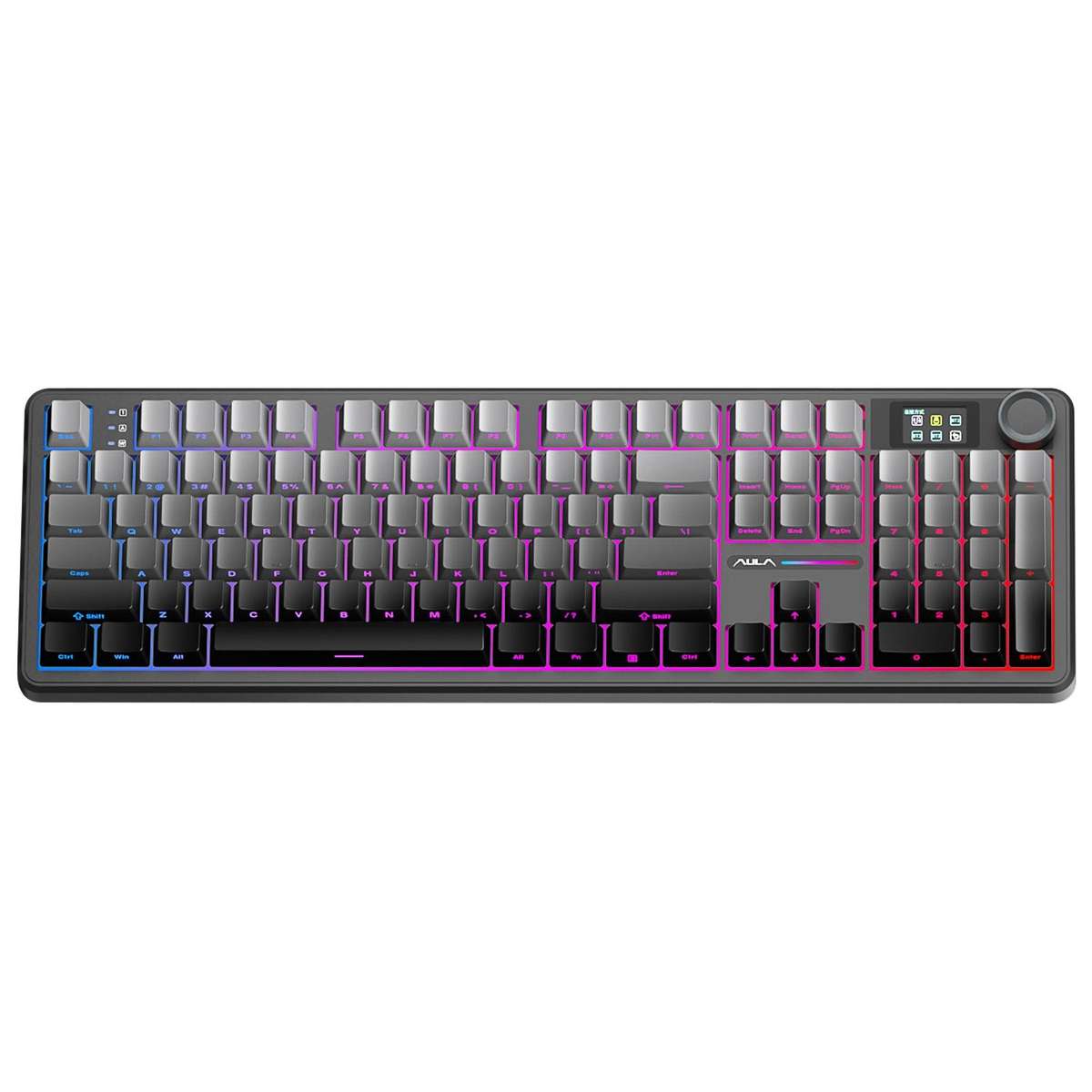 AULA F108 Pro 108 Keys Wired/2.4G/Bluetooth Three Model Customizable RGB Gaming Mechanical Keyboard(