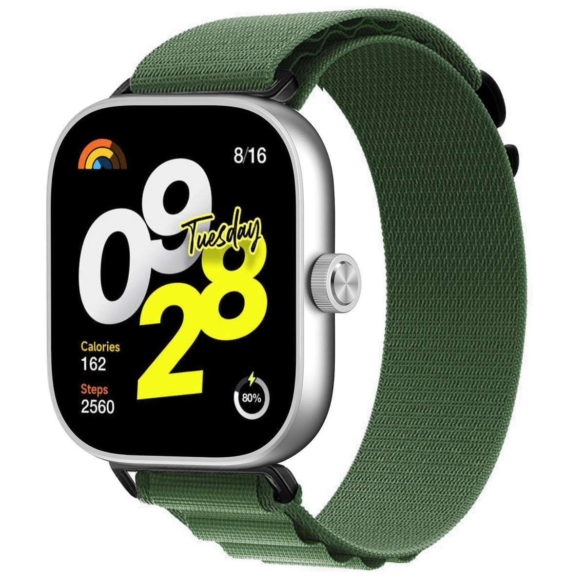 For Xiaomi Band 10 Pro / Redmi Watch 6 / 5 Alpine Nylon Loop Watch Band(Orange White)