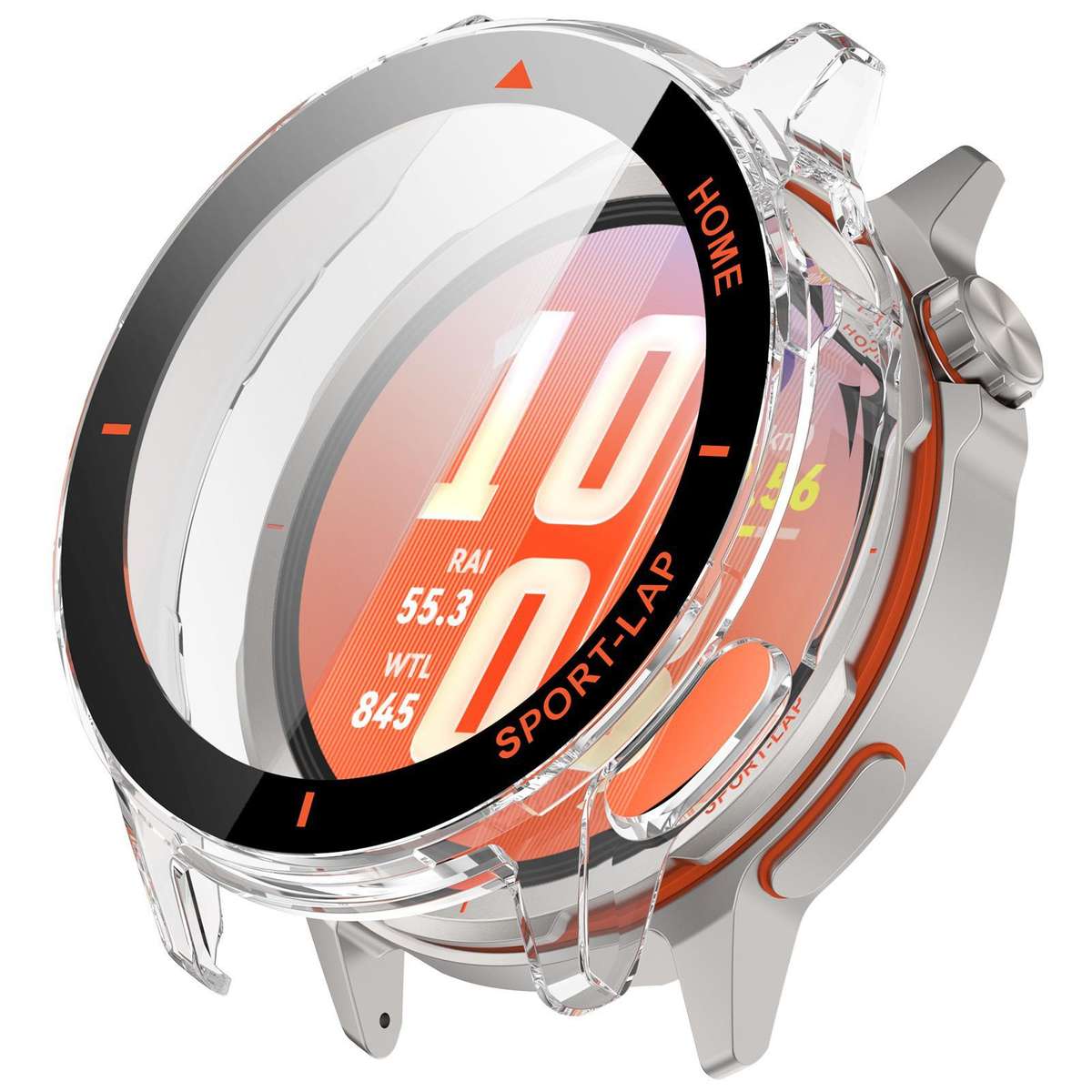 For Huawei Watch GT Runner 2 xDfind Tempered Film Integrated PC Watch Case(Black Blue)