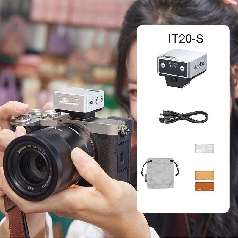 Godox iT20 TTL Mini iFlash Camera Flash Light, Model:iT20 S For Sony(Black)