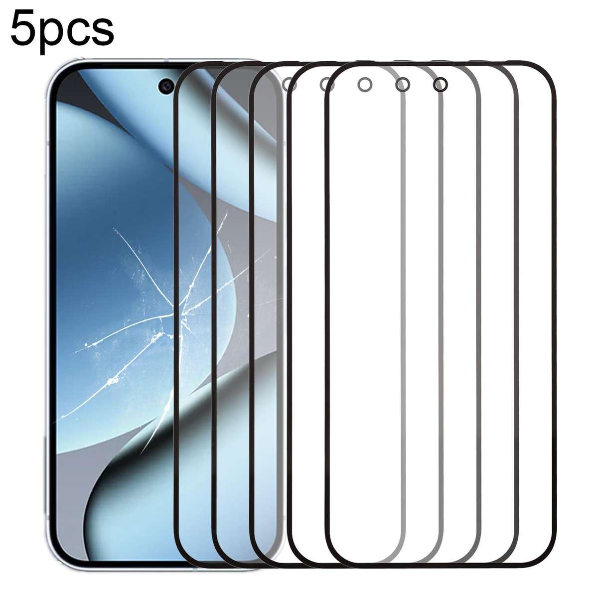 For Google Pixel 10 Pro 5pcs Front Screen Outer Glass Lens with OCA Optically Clear Adhesive
