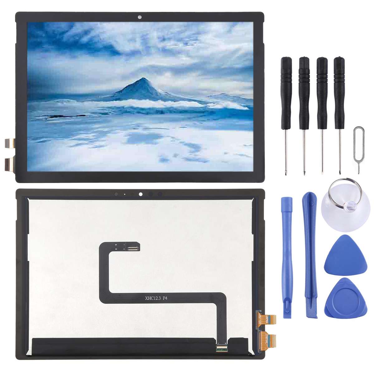 For Microsoft Surface Pro 4 1724 OEM LCD Screen Digitizer Full Assembly with LCD Flex Cable