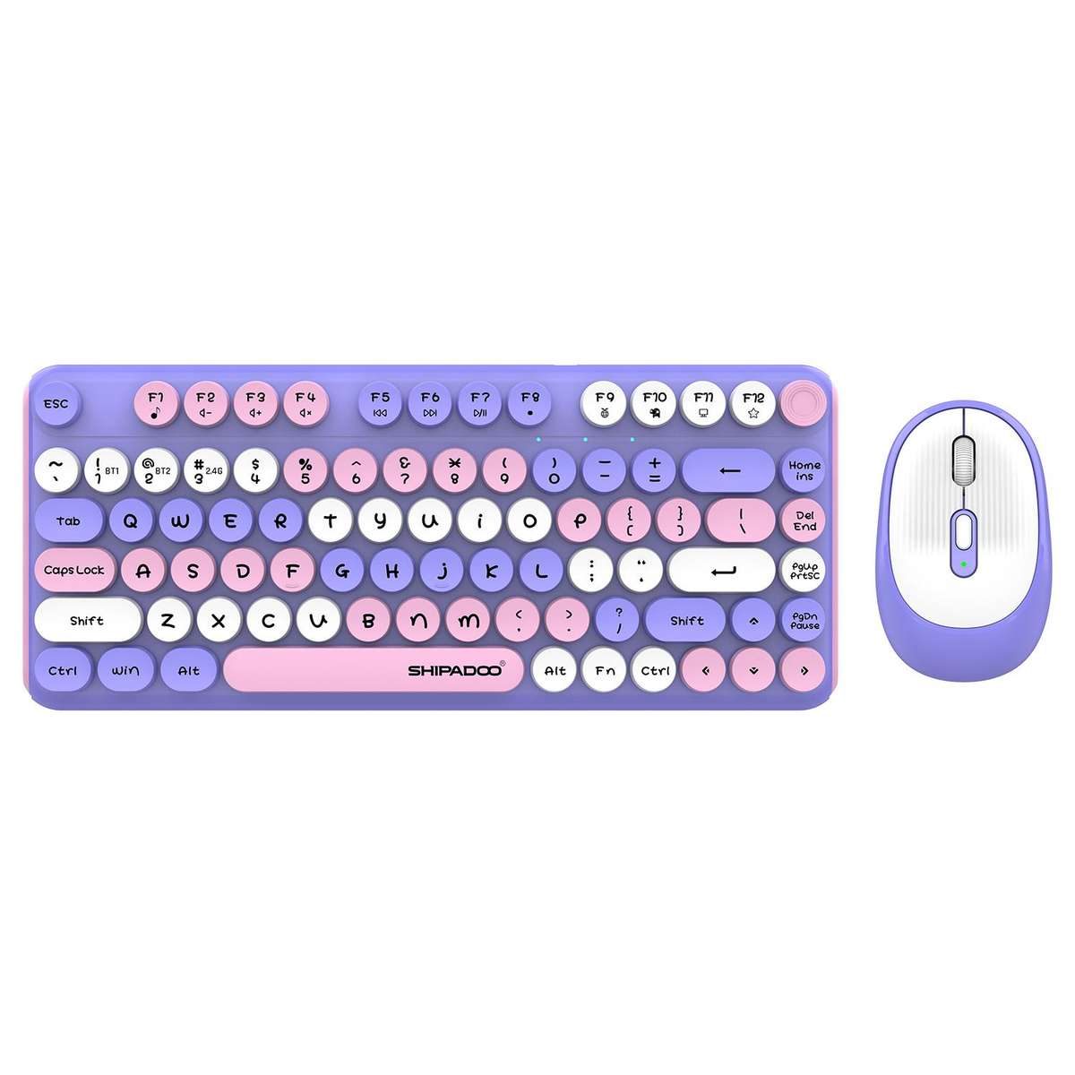 SHIPADOO W688 2.4G + BT 1600 DPI Wireless Keyboard Mouse Set(Green)