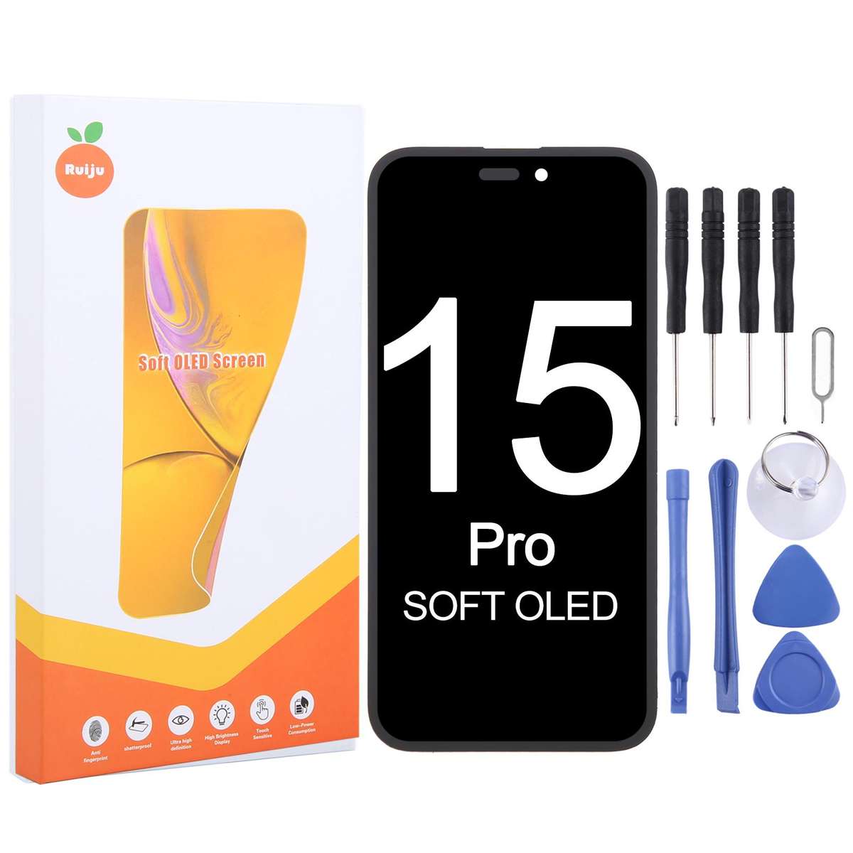 RJ Soft OLED Screen For iPhone 15 Pro