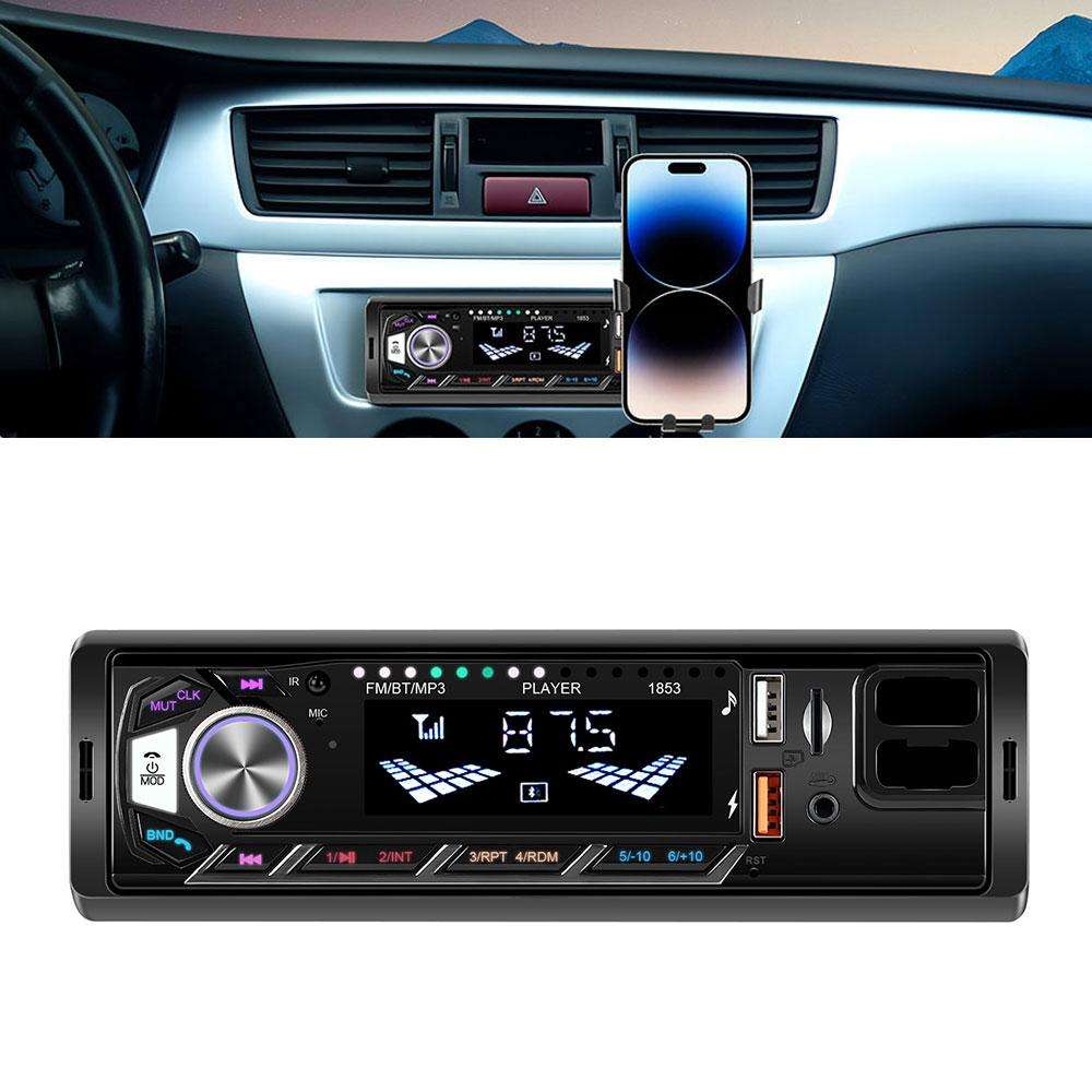 Universal Single-DIN Car MP3 Player with Phone Holder, Type:Standard without Memory Card