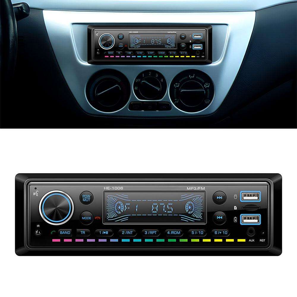 Universal Single-DIN Car Bluetooth MP3 Player FM Radio, Type:Standard with 64GB Memory Card