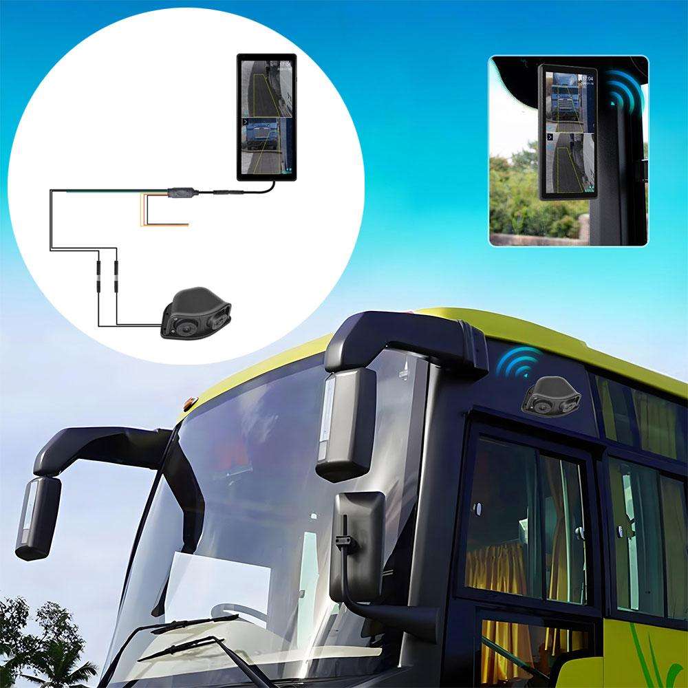 10.36 inch Trucks Electronic Rear-View Mirror Digital HD Wired Touchscreen with BSD DVRs, Type:with