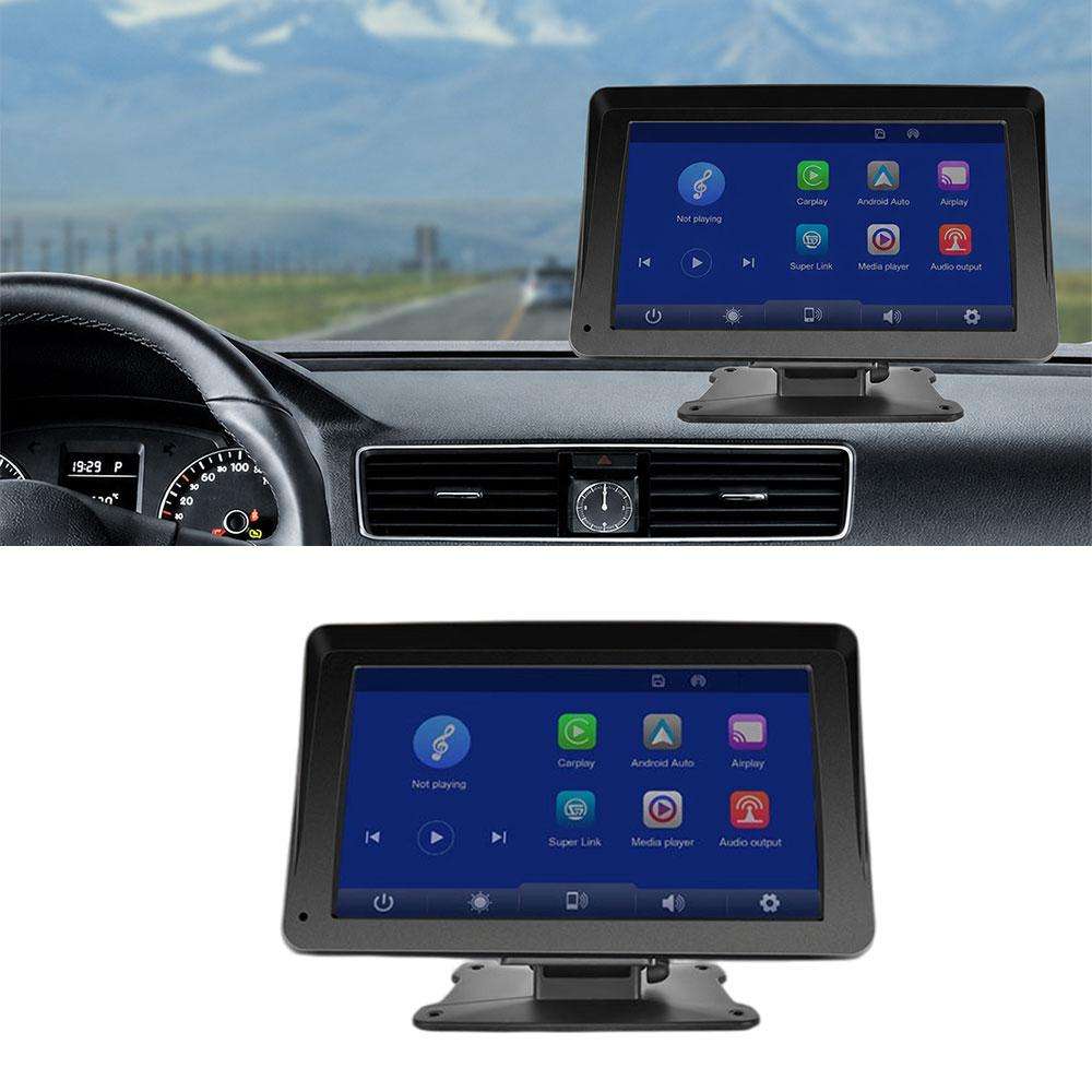 7 inch Center Portable Screen Wireless CarPlay Car Navigation System, Specification:Without Sunshade