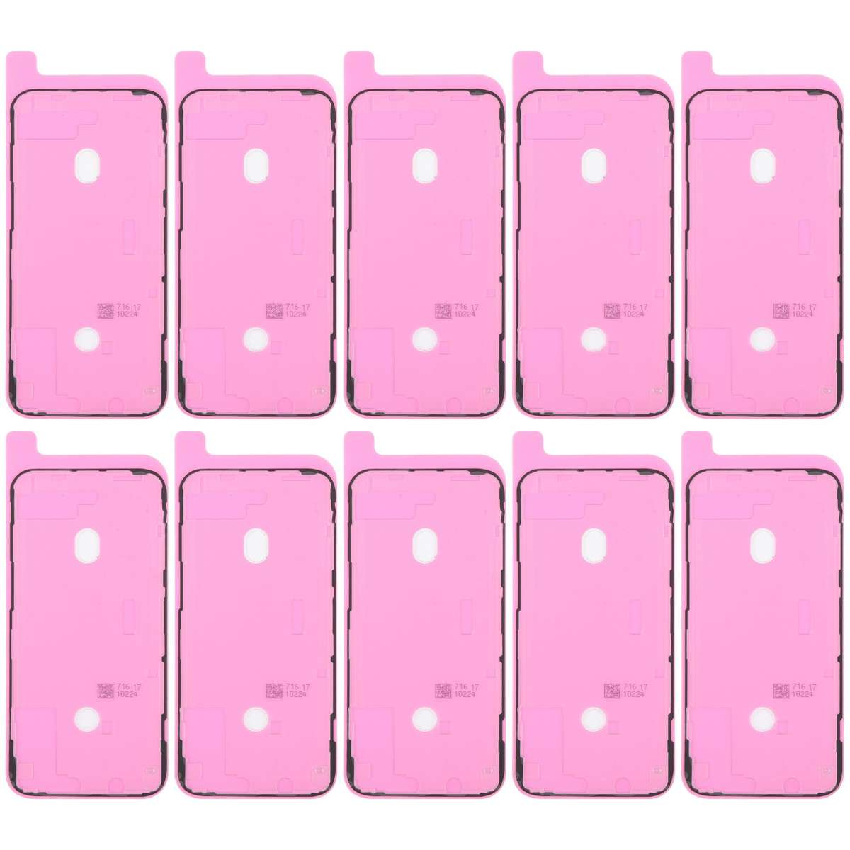 For iPhone 12 Pro Max 10pcs OEM LCD Frame Bezel Waterproof Adhesive Gasket, Airtightness Test Compat