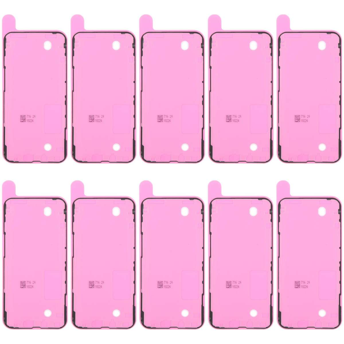 For iPhone 13 Pro 10pcs OEM LCD Frame Bezel Waterproof Adhesive Gasket, Airtightness Test Compatible