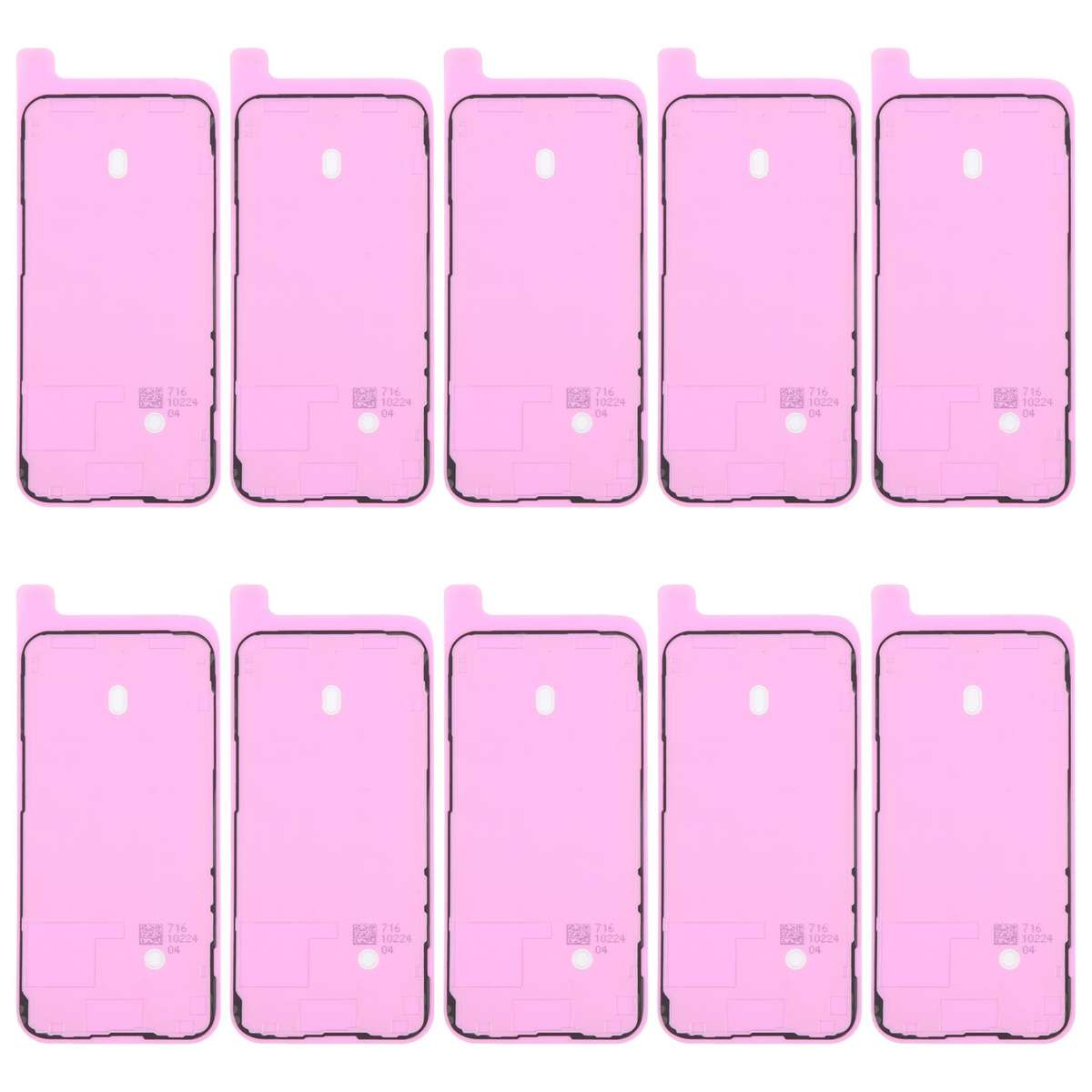 For iPhone 14 Pro Max 10pcs OEM LCD Frame Bezel Waterproof Adhesive Gasket, Airtightness Test Compat