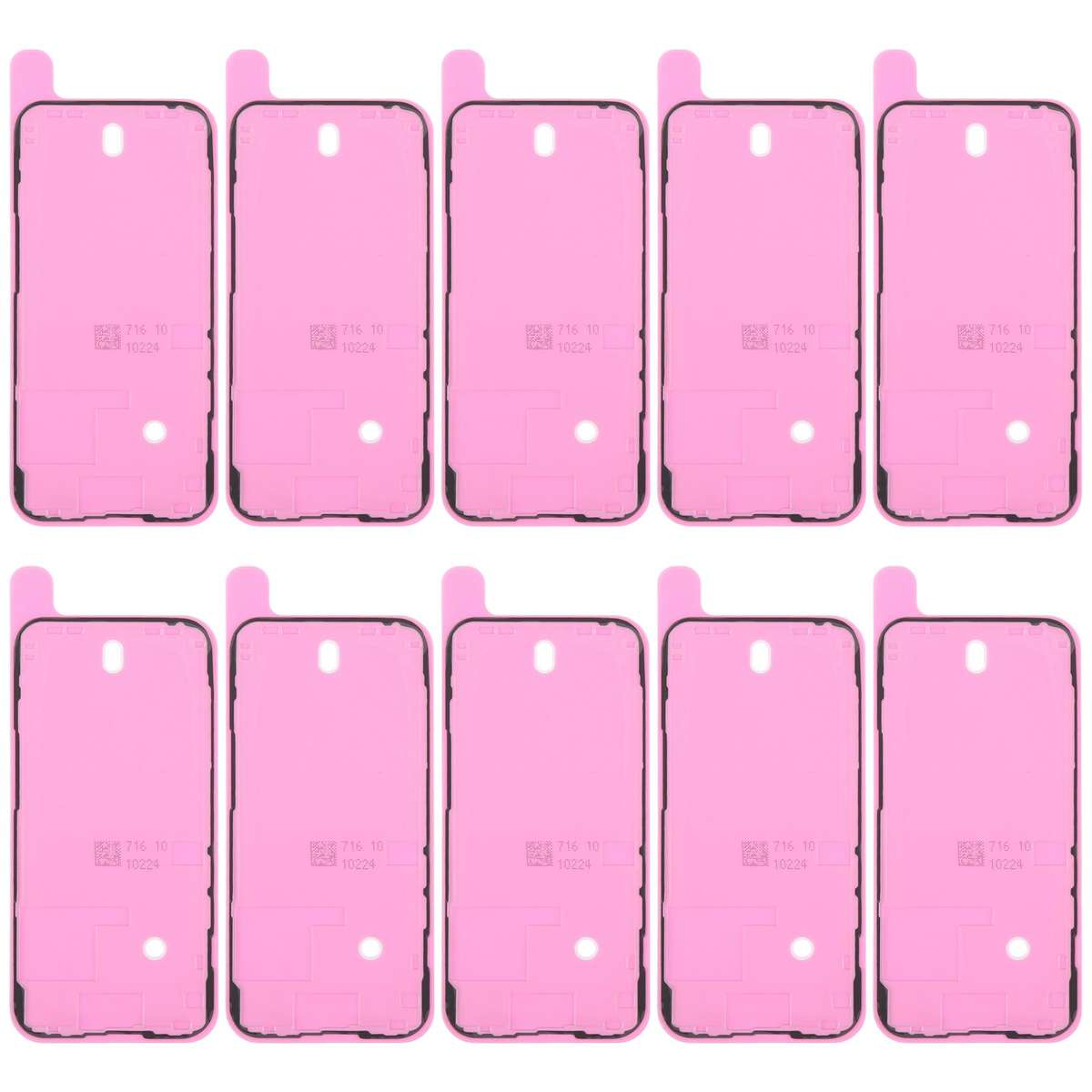 For iPhone 14 Pro 10pcs OEM LCD Frame Bezel Waterproof Adhesive Gasket, Airtightness Test Compatible