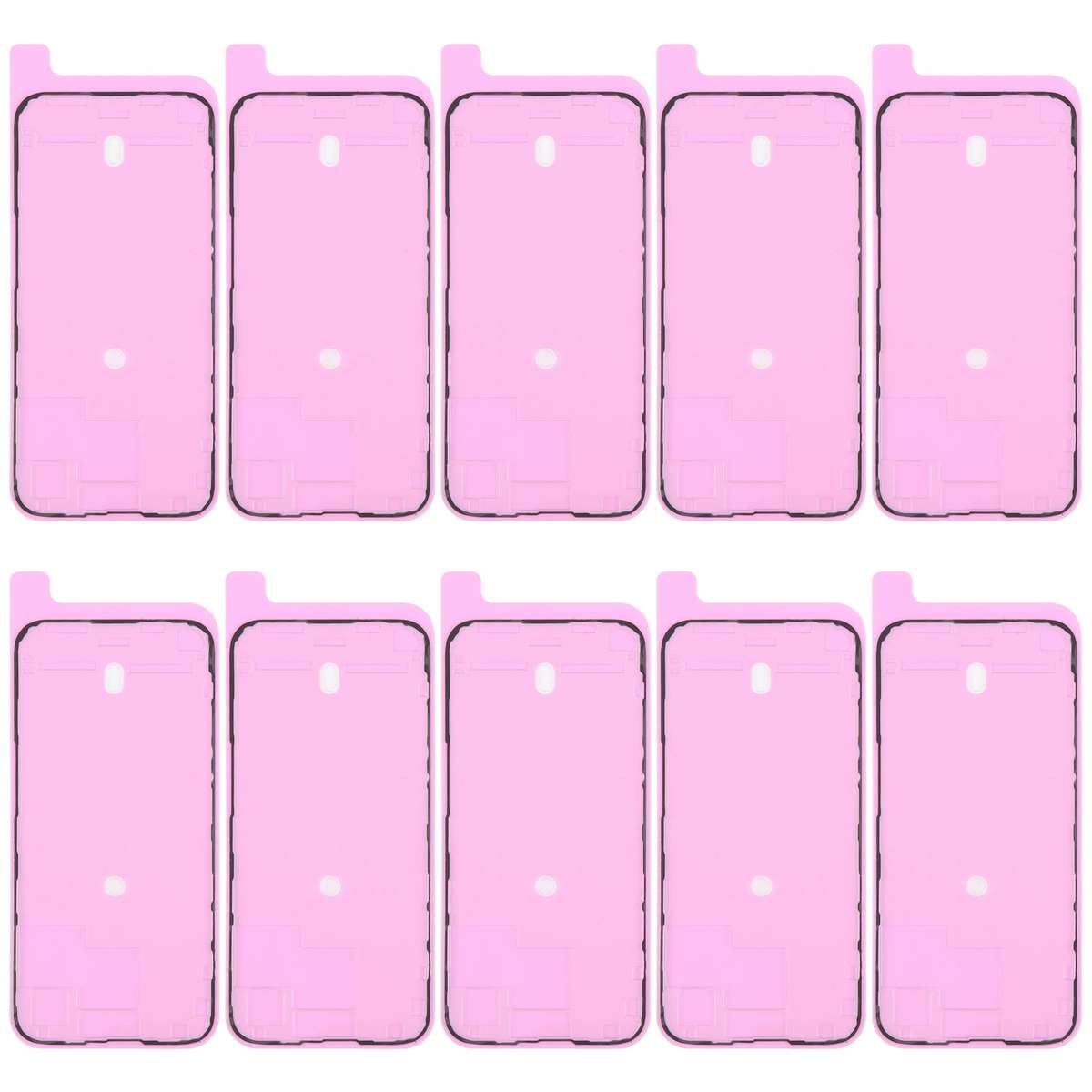 For iPhone 15 Pro Max 10pcs OEM LCD Frame Bezel Waterproof Adhesive Gasket, Airtightness Test Compat