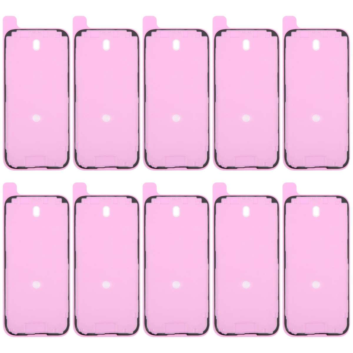 For iPhone 16 Pro 10pcs OEM LCD Frame Bezel Waterproof Adhesive Gasket, Airtightness Test Compatible