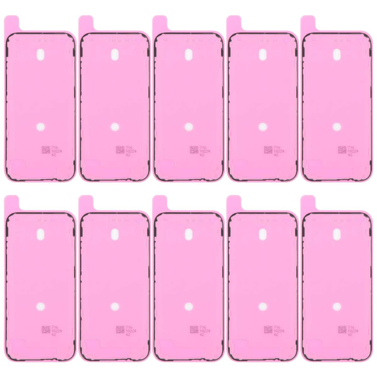 For iPhone 17 Pro 10pcs OEM LCD Frame Bezel Waterproof Adhesive Gasket, Airtightness Test Compatible