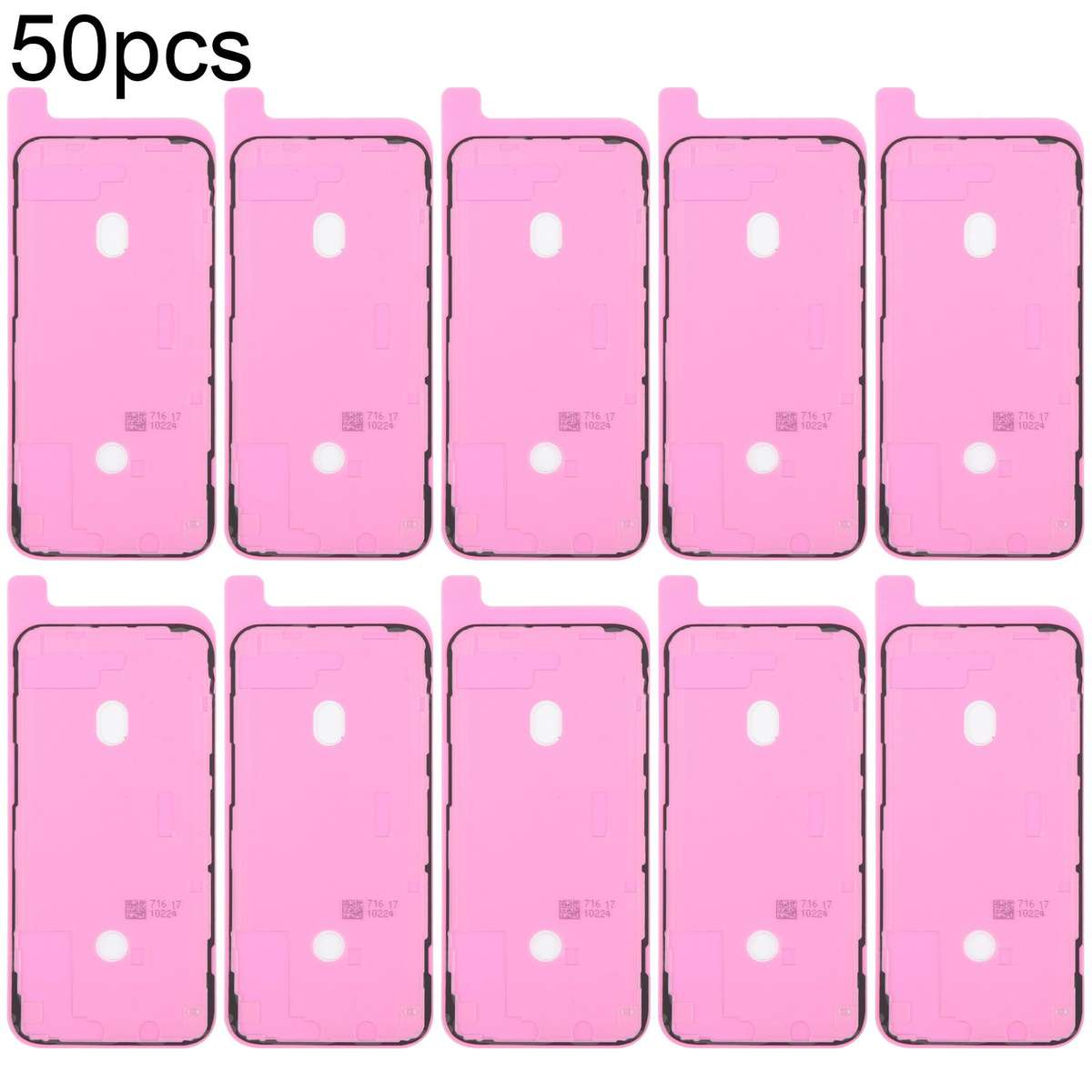 For iPhone 12 Pro Max 50pcs OEM LCD Frame Bezel Waterproof Adhesive Gasket, Airtightness Test Compat