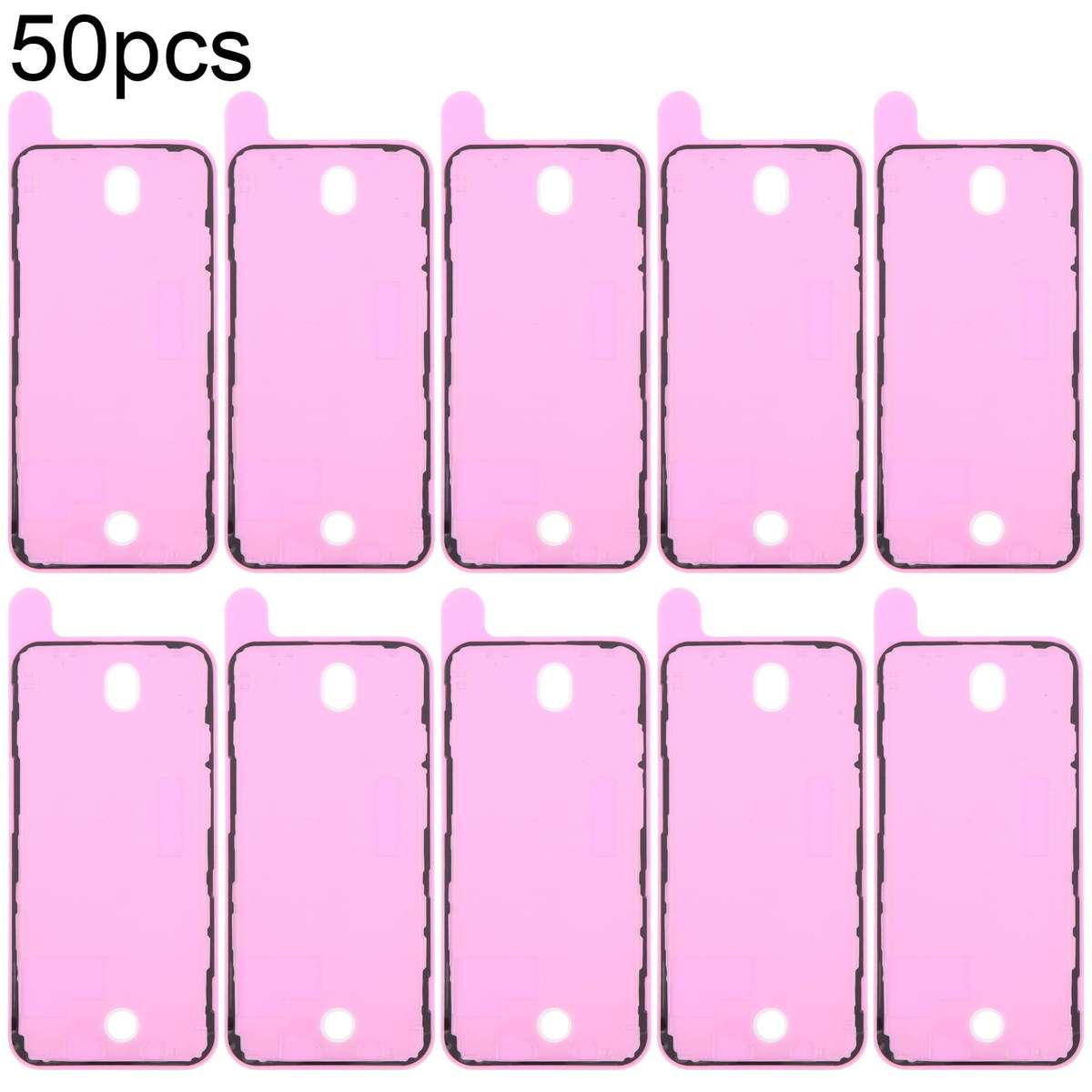 For iPhone 12 Pro 50pcs OEM LCD Frame Bezel Waterproof Adhesive Gasket, Airtightness Test Compatible