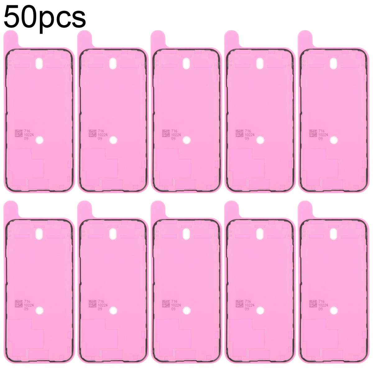 For iPhone 15 Pro 50pcs OEM LCD Frame Bezel Waterproof Adhesive Gasket, Airtightness Test Compatible