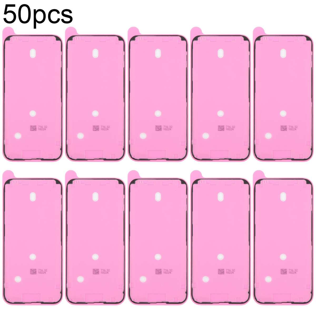For iPhone 16 Pro Max 50pcs OEM LCD Frame Bezel Waterproof Adhesive Gasket, Airtightness Test Compat