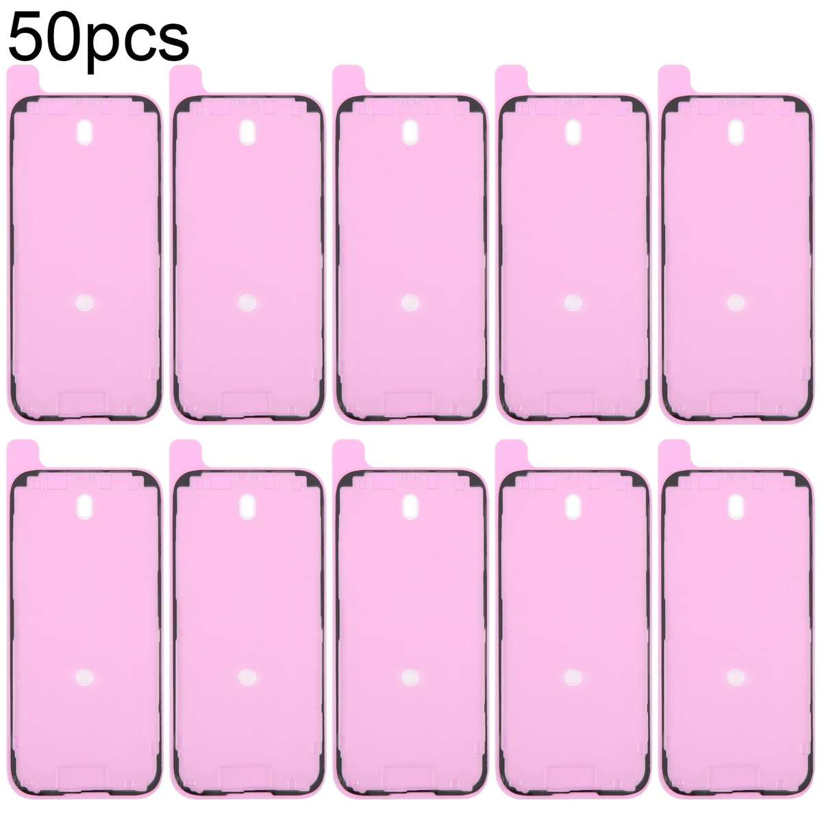 For iPhone 16 Pro 50pcs OEM LCD Frame Bezel Waterproof Adhesive Gasket, Airtightness Test Compatible