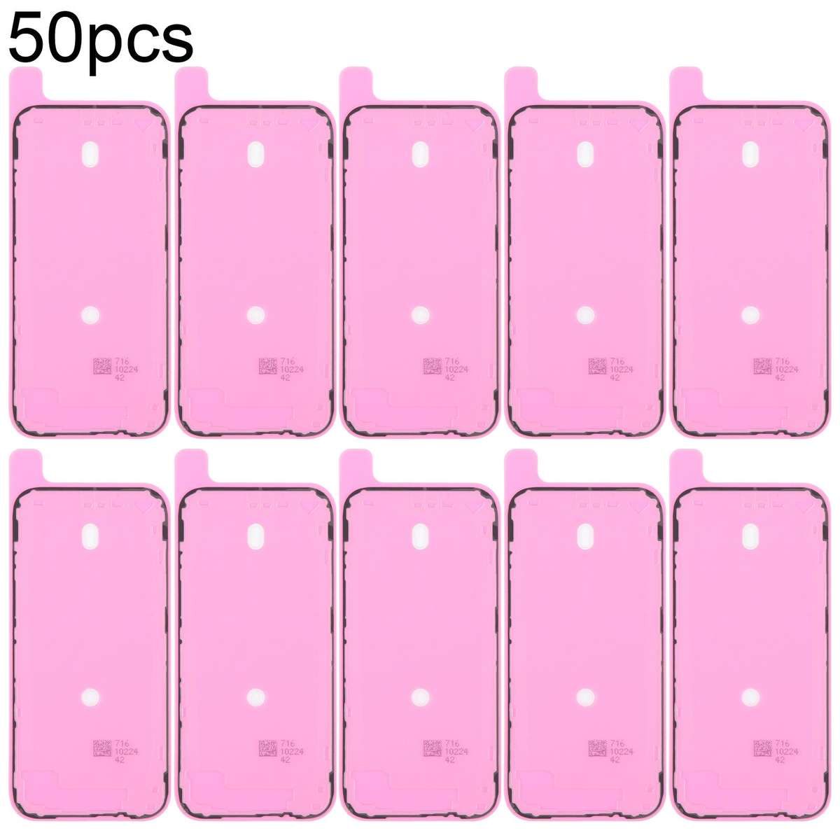 For iPhone 17 Pro 50pcs OEM LCD Frame Bezel Waterproof Adhesive Gasket, Airtightness Test Compatible