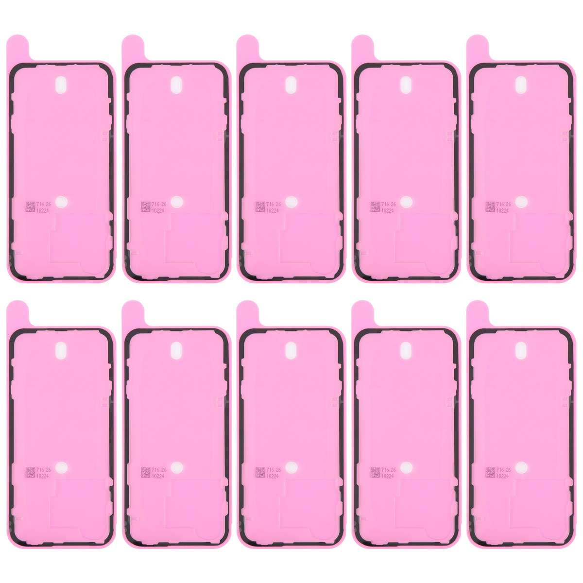For iPhone 15 Pro 10pcs OEM Back Housing Cover Adhesive, Airtightness Test Compatible