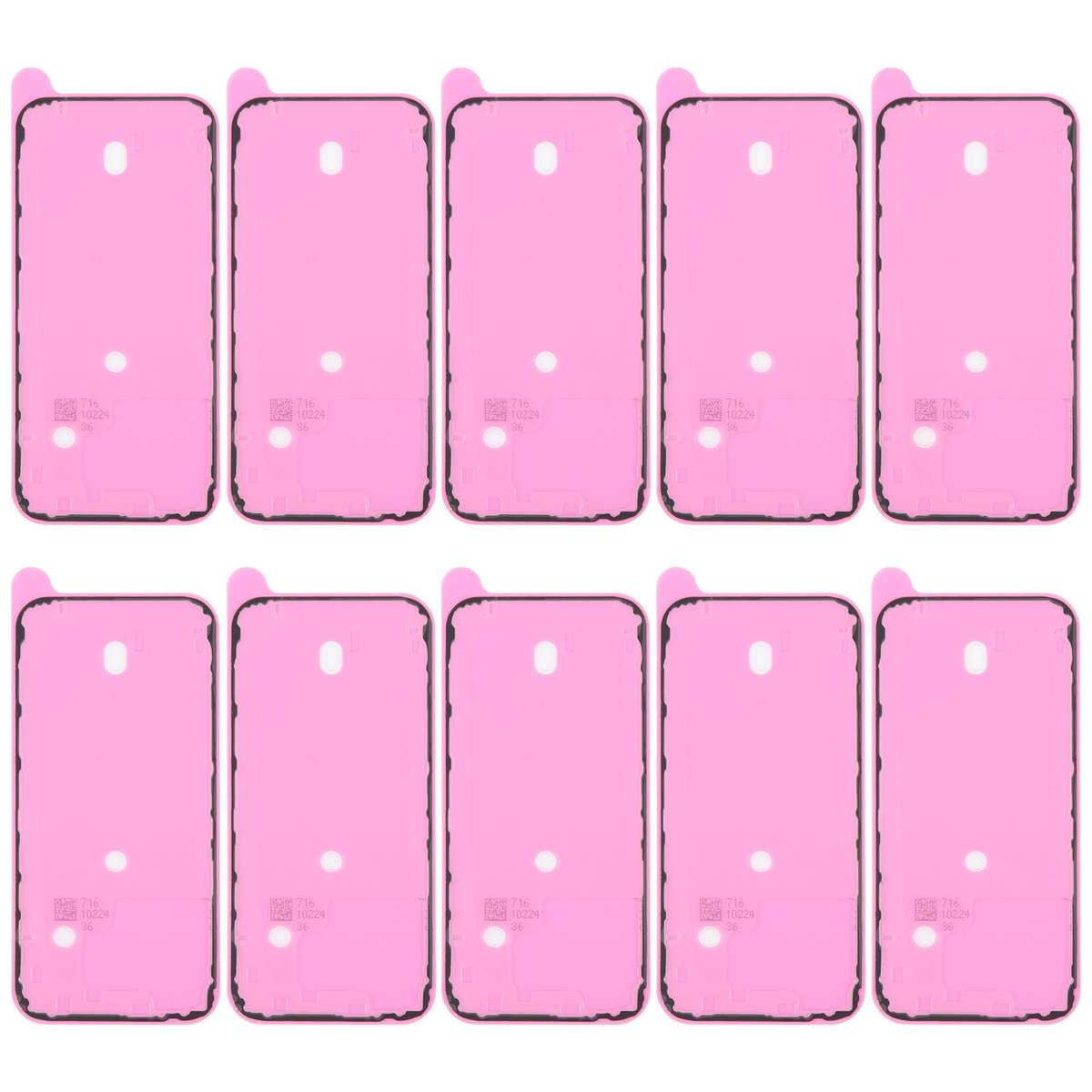 For iPhone 16 Pro Max 10pcs OEM Back Housing Cover Adhesive, Airtightness Test Compatible
