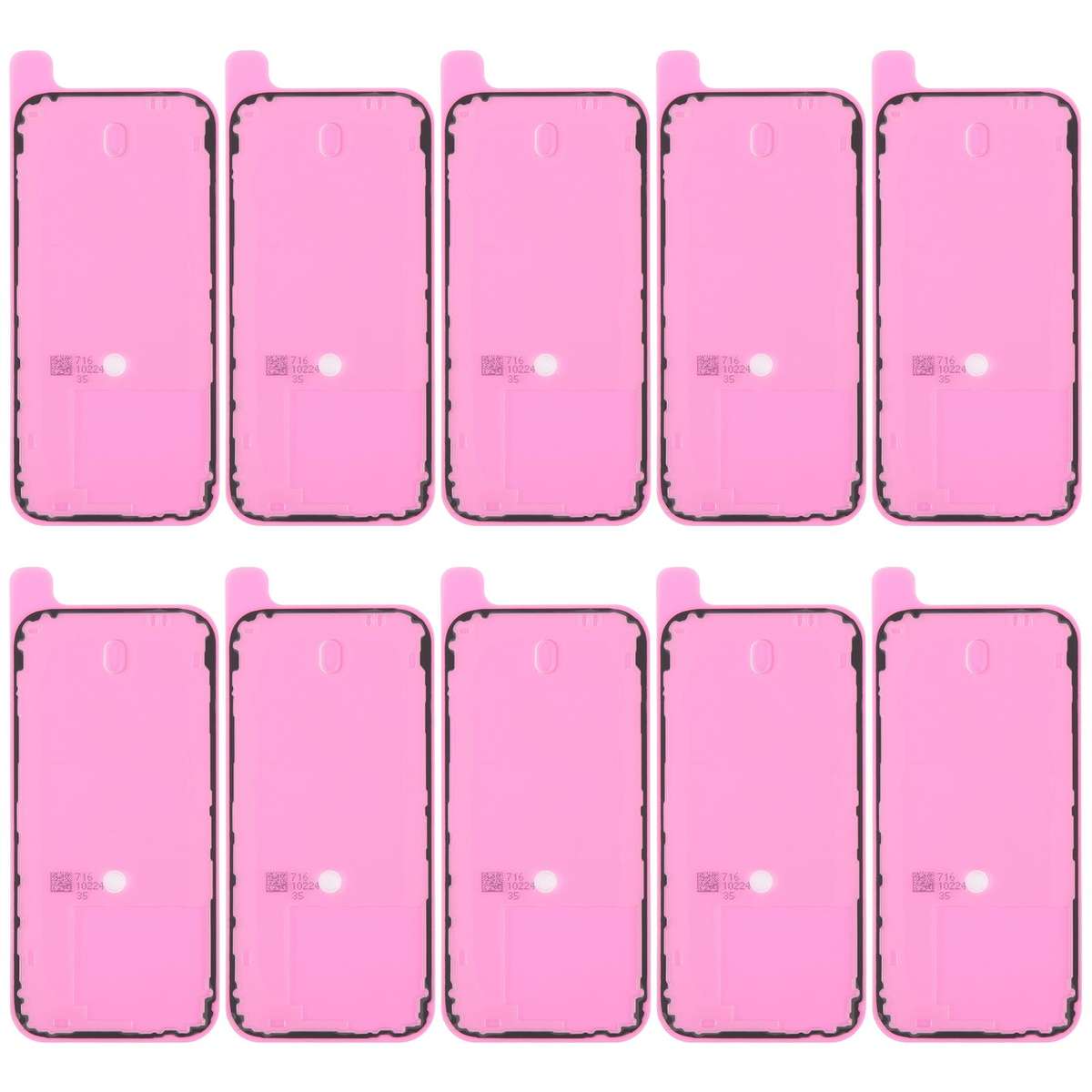 For iPhone 16 Pro 10pcs OEM Back Housing Cover Adhesive, Airtightness Test Compatible