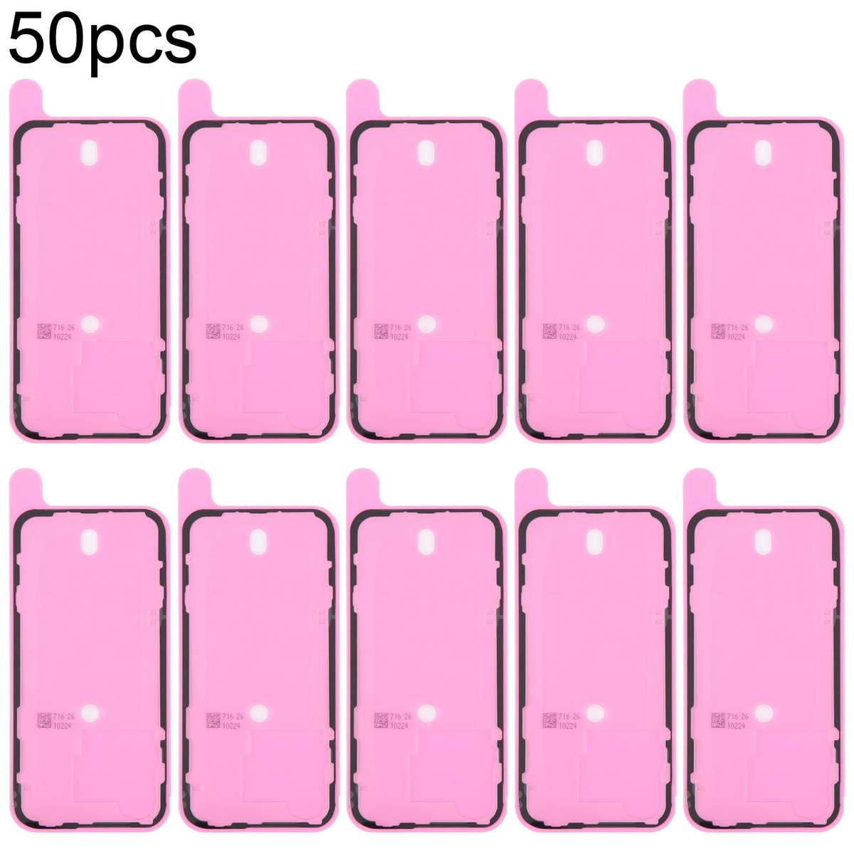 For iPhone 15 Pro 50pcs OEM Back Housing Cover Adhesive, Airtightness Test Compatible