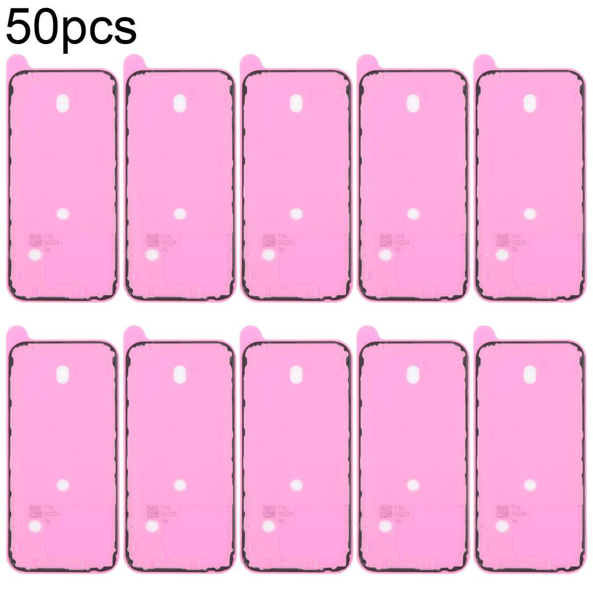 For iPhone 16 Pro Max 50pcs OEM Back Housing Cover Adhesive, Airtightness Test Compatible