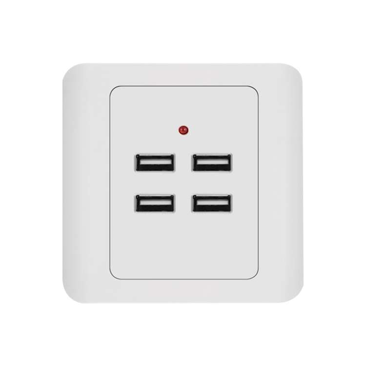 5V 3.1A 4 Ports USB Wall Charger Adapter Dock Station Socket Power Panel, 36V input