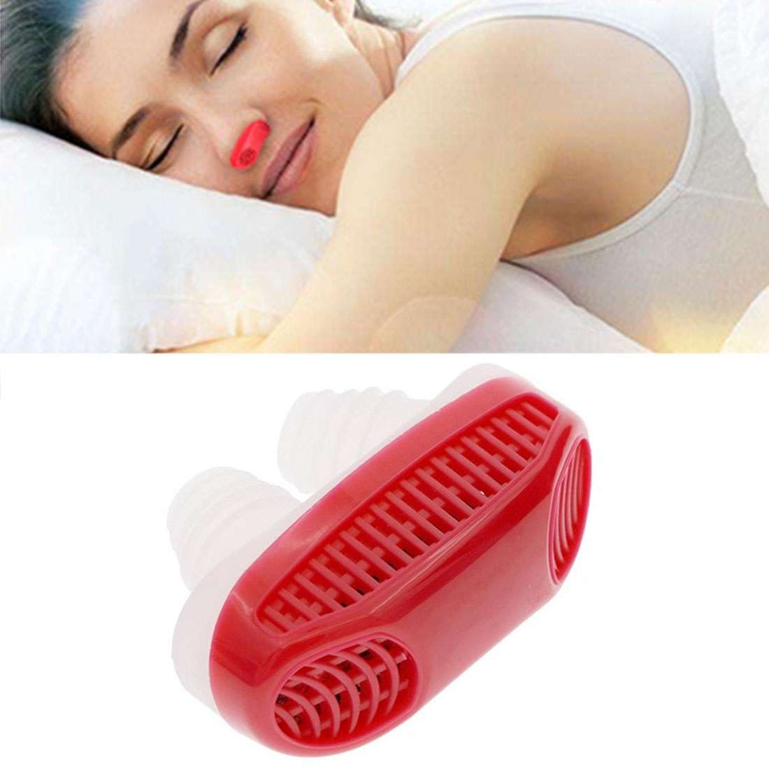 2 in 1 ABS Silicone Anti Snoring Air Purifier (Blue)