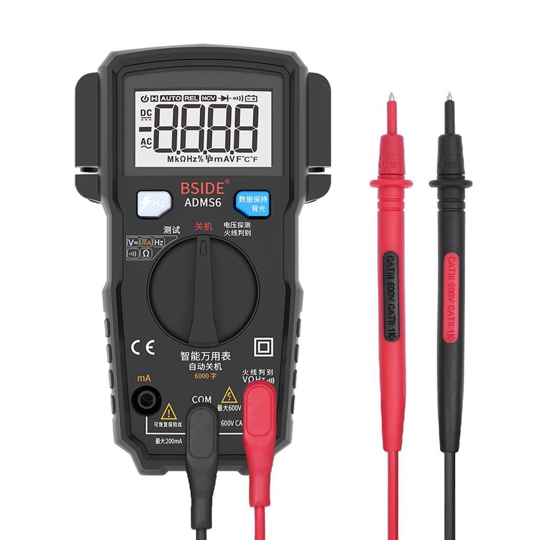 BSIDE ADMS6 High-precision Fully Automatic Small Digital Intelligent Multimeter with HD Digital Disp