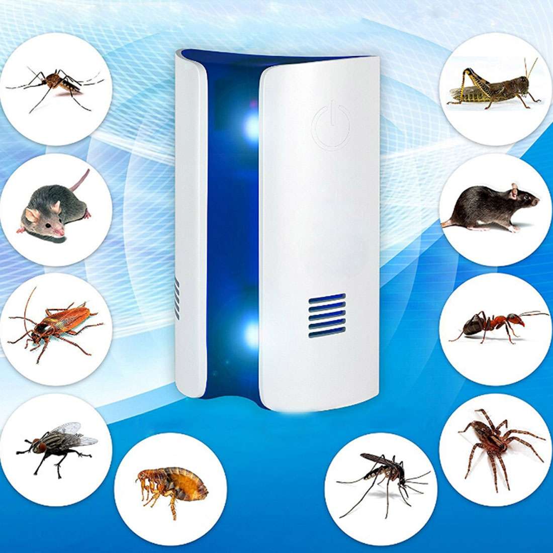 Electromagnetic Wave Frequency-conversion Double Waves Multi-function Mosquito Repellent Ultrasonic