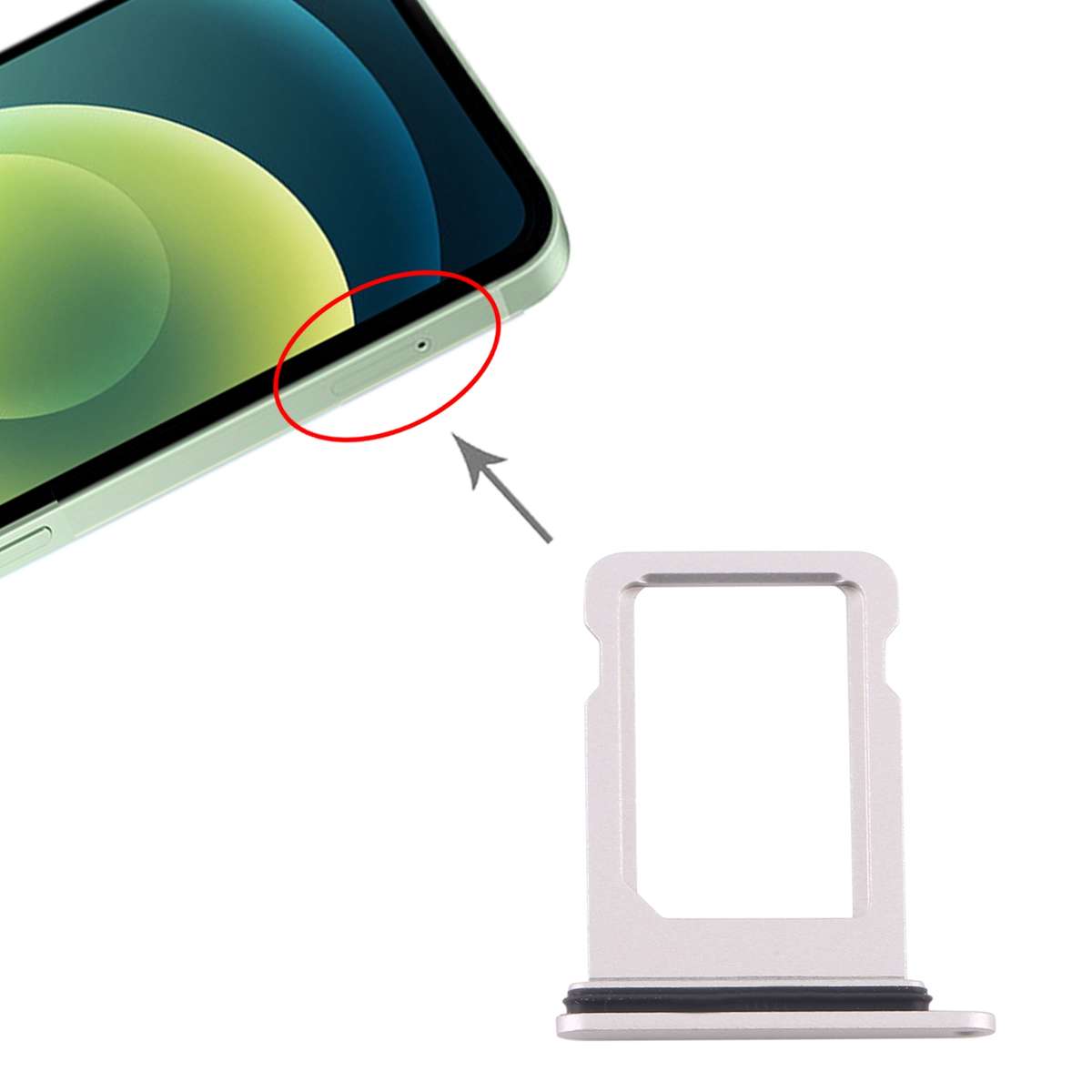 SIM Card Tray for iPhone 12(Black)