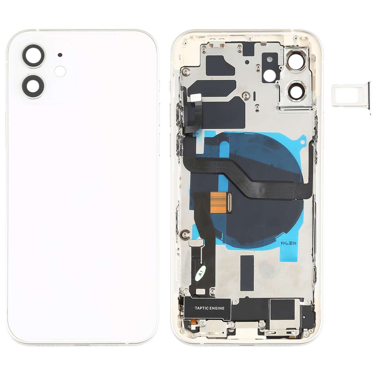 Battery Back Cover Assembly (with Side Keys & Speaker Ringer Buzzer & Motor & Camera Lens & Card ...