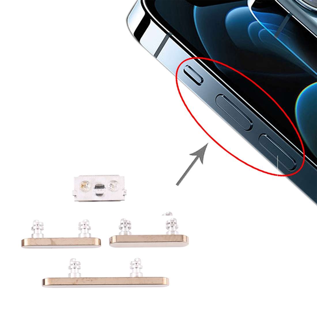 Power Button and Volume Control Button for iPhone 12 Pro Max(Graphite)