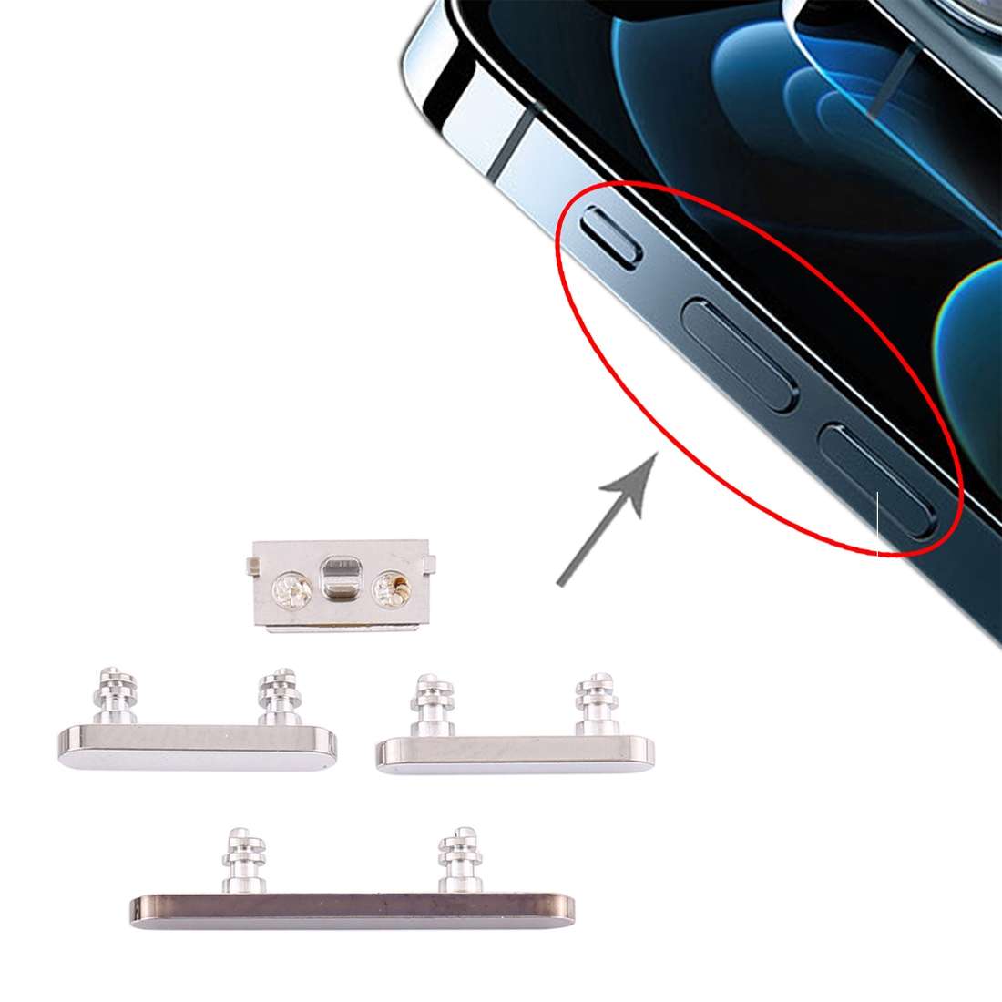 Power Button and Volume Control Button for iPhone 12 Pro Max(Graphite)