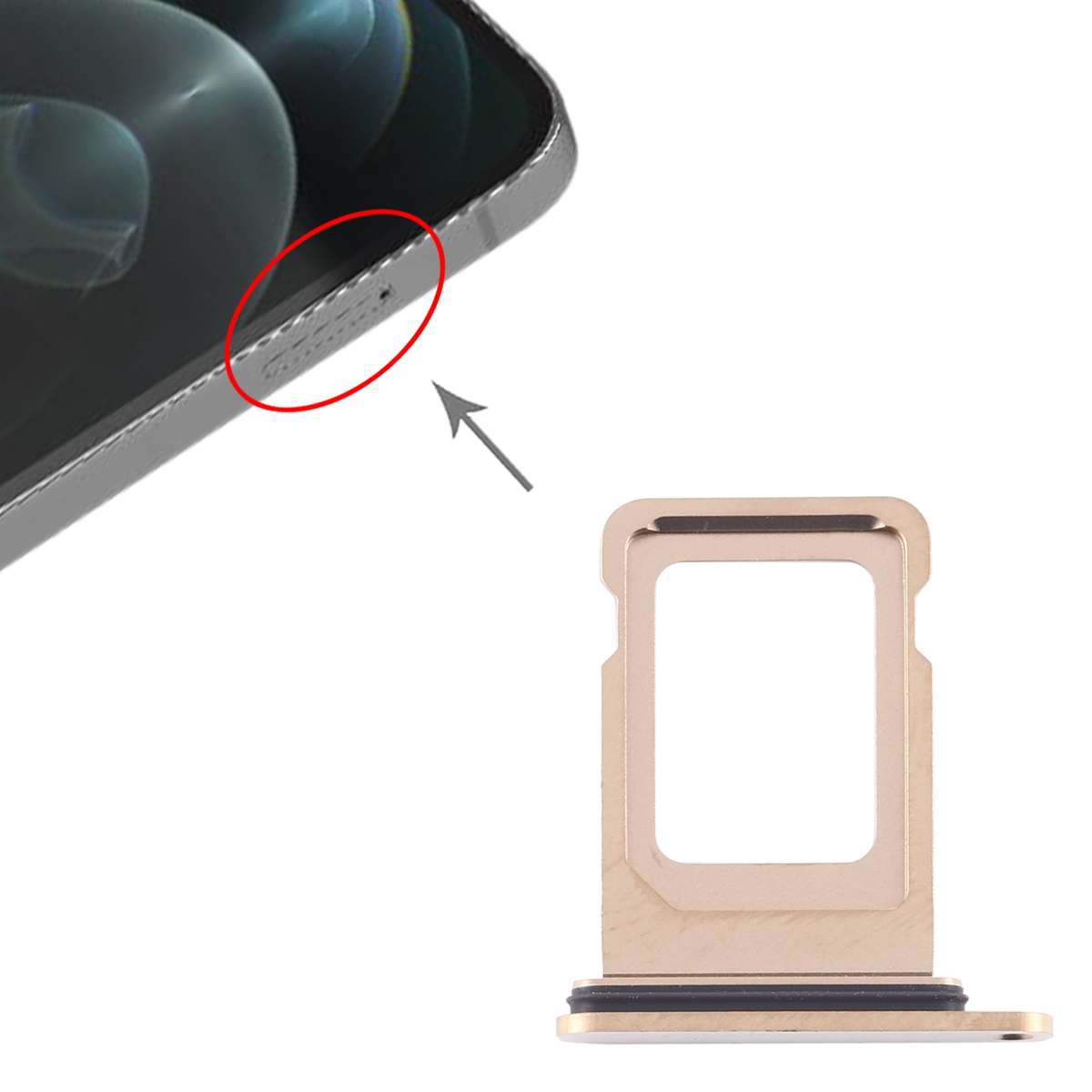 SIM Card Tray + SIM Card Tray for iPhone 12 Pro Max(Graphite)