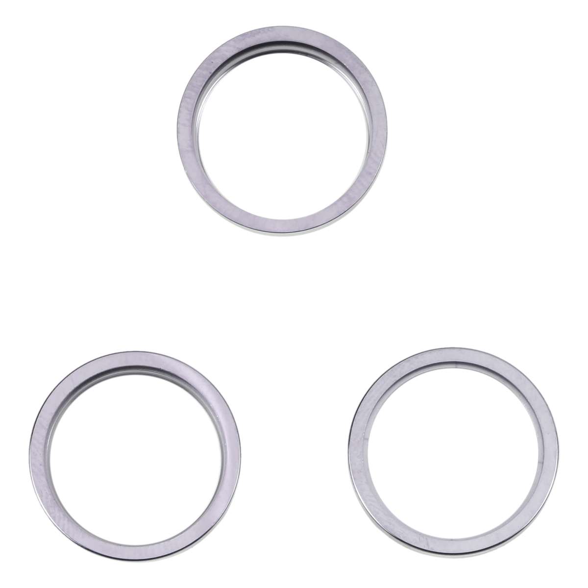 For iPhone 14 Pro Max 3PCS Rear Camera Glass Lens Metal Outside Protector Hoop Ring(Black)