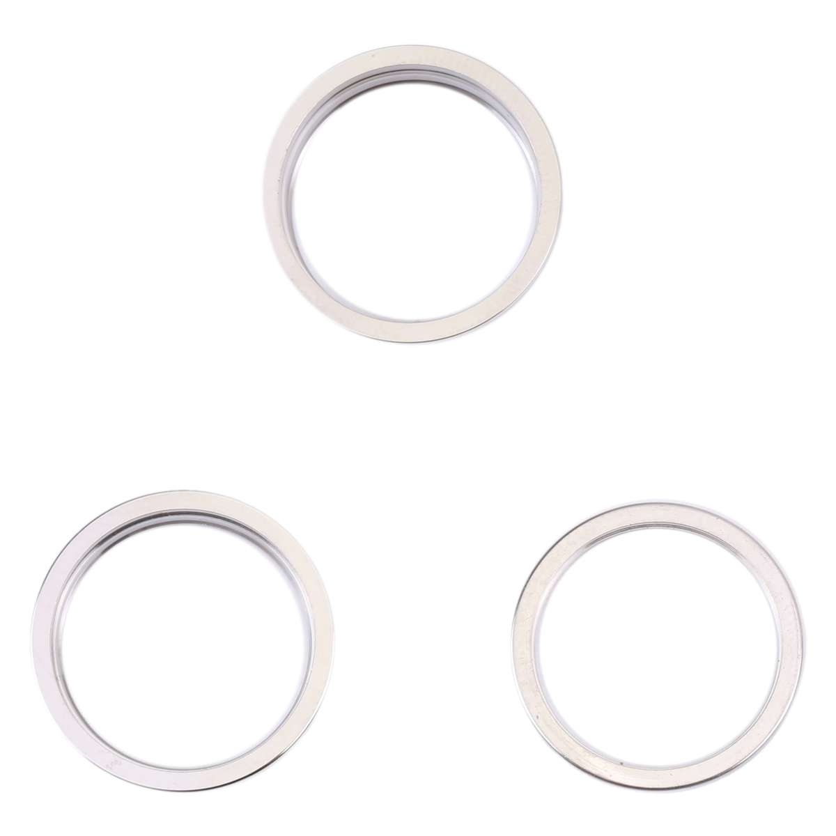 For iPhone 14 Pro Max 3PCS Rear Camera Glass Lens Metal Outside Protector Hoop Ring(Black)