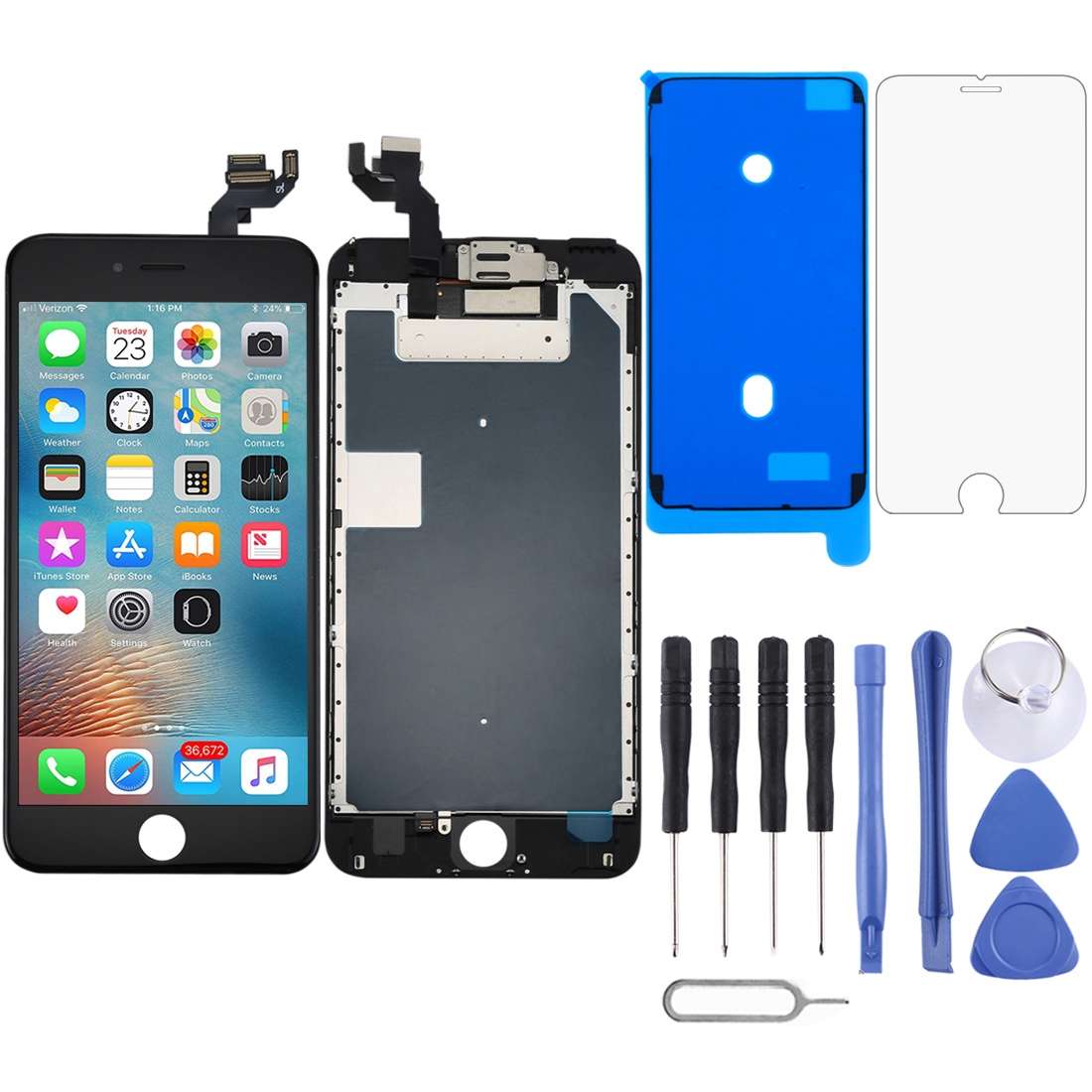 TFT LCD Screen with Front Camera for iPhone 6s Plus (Black)