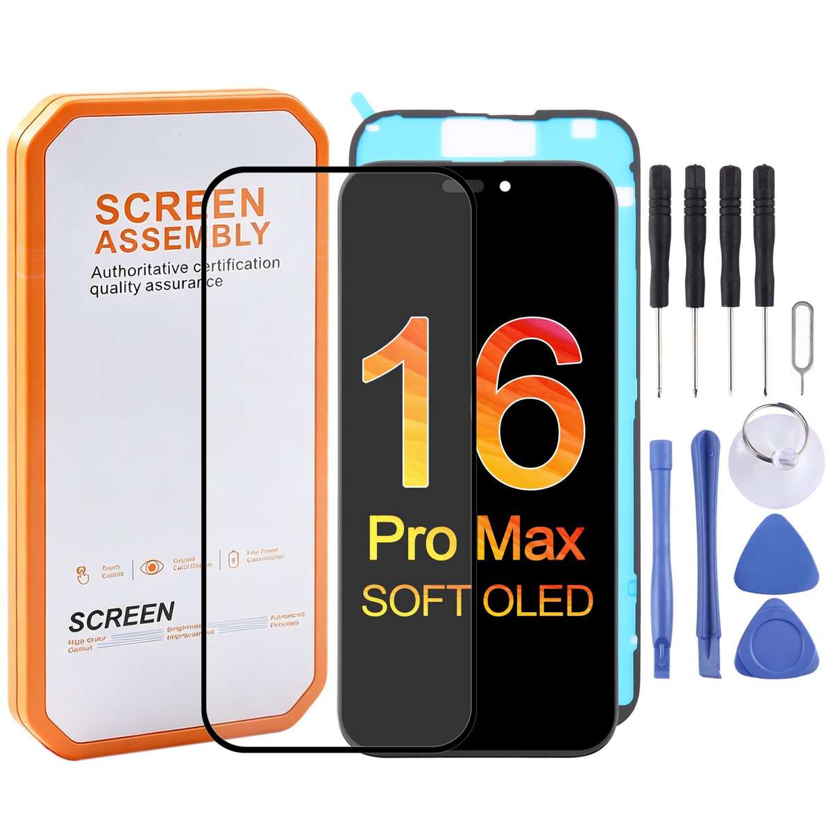 HXL Soft OLED Screen For iPhone 16 Pro Max