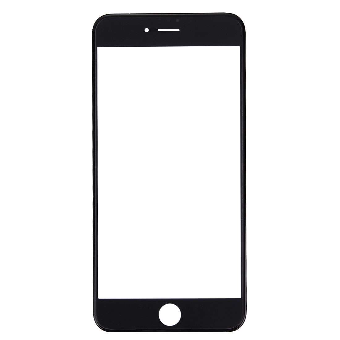 Front Screen Outer Glass Lens with Front LCD Screen Bezel Frame for iPhone 7 (Black)