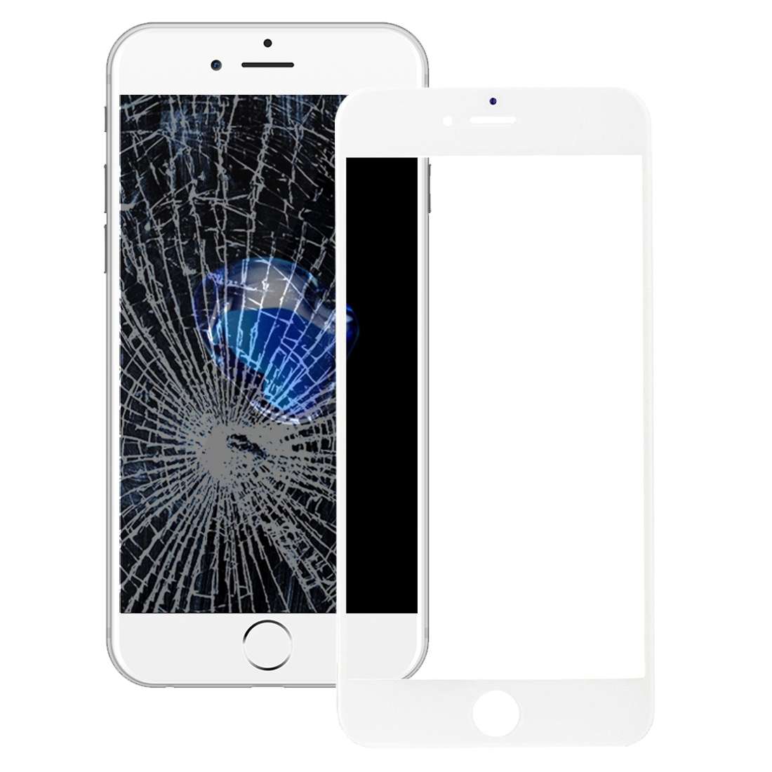 Front Screen Outer Glass Lens with Front LCD Screen Bezel Frame & OCA Optically Clear Adhesive for i
