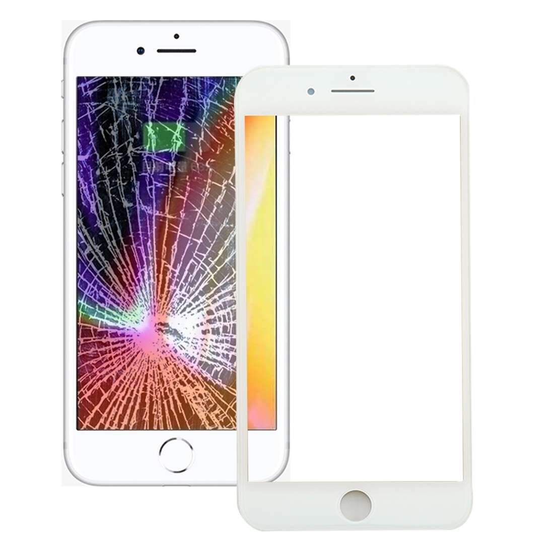 Front Screen Outer Glass Lens with Front LCD Screen Bezel Frame & OCA Optically Clear Adhesive for i
