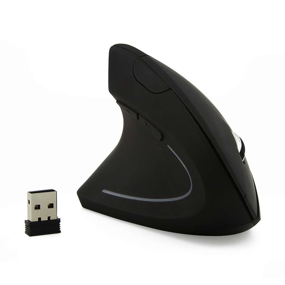CM0093 Battery Version 2.4GHz Three-button Wireless Optical Mouse Vertical Mouse for Left-hand, R...